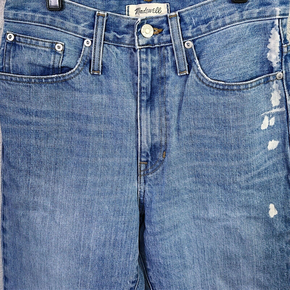 Madewell The Dad Jeans Blue Size 24 Distressed Heritage Denim - Picture 13 of 14